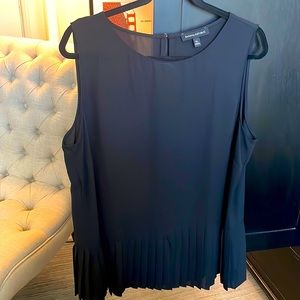 Silk sleeveless black blouse